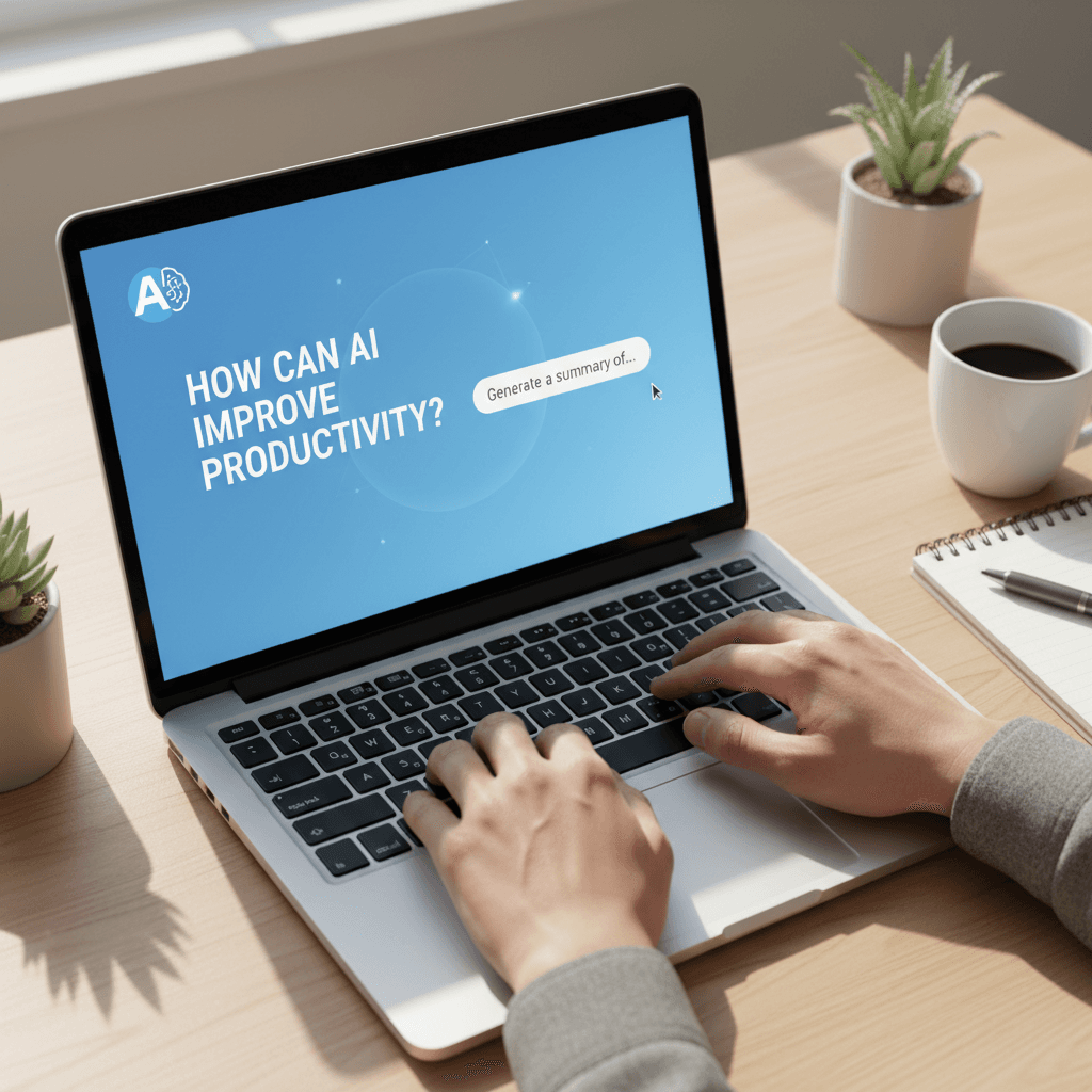 AI technology on laptop